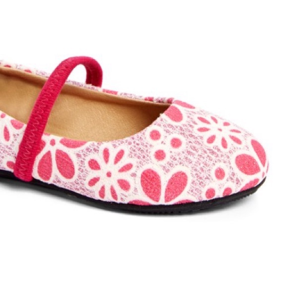 Fuchsia Floral Strap Ballet Flats toddler girls - Picture 2 of 3